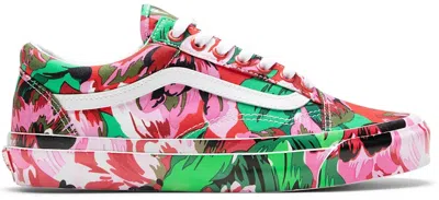 Pre-owned Vans Men's  Old Skool Kenzo White Sneakers In Floral Red/true White
