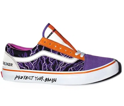 Pre-owned Vans Men's  Old Skool Mindseeker Lightning Sneakers In Purple/orange