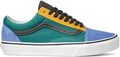 Pre-owned Vans Men's  Old Skool Mix And Match Sneakers In Cadmium Yellow/tidepool