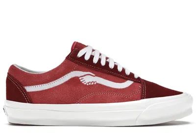 Pre-owned Vans Men's  Old Skool Notre Sneakers In Red/white In Multi