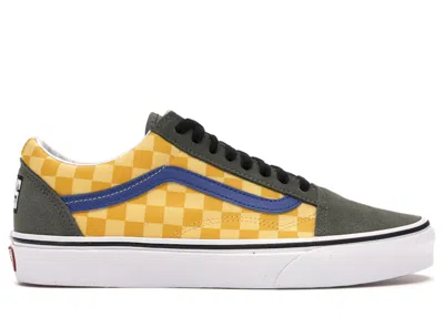 Pre-owned Vans Men's  Old Skool Otw Rally Sneakers In Checkerdeep Lichen Green