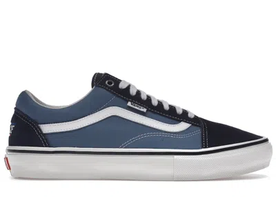 Pre-owned Vans Men's  Old Skool Palace Sneakers In Navy Blue/white