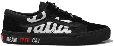 Pre-owned Vans Men's  Old Skool Patta X Beams Mean Eyed Cat Sneakers In Black/white