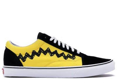 Pre-owned Vans Men's  Old Skool Peanuts Sneakers In Charlie Brown/black