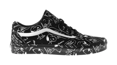Pre-owned Vans Men's  Old Skool Peanuts Snoopy Sneakers In Black/white