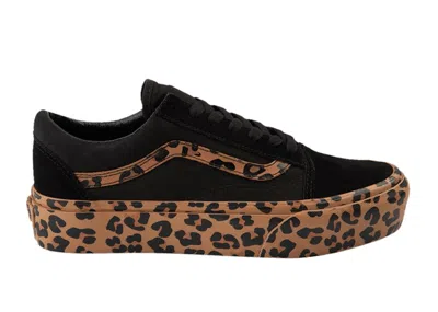 Pre-owned Vans Men's  Old Skool Platform Sneakers In Leopard/black In Multi