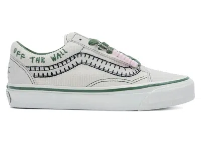 Pre-owned Vans Men's  Old Skool Premium Cocona Hiraki Friendship Bracelet Sneakers In Cream/green In Multi