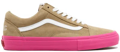 Pre-owned Vans Men's  Old Skool Pro S Golf Wang Sneakers In Wheat/pink