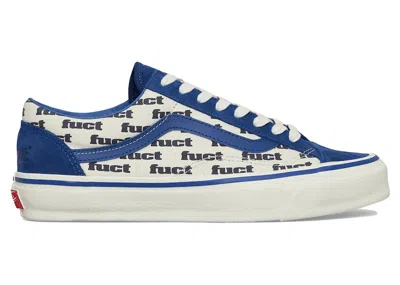 Pre-owned Vans Men's  Old Skool Reissue 36 Lx Fuct X Slam Jam Sneakers In Blue/marshmallow