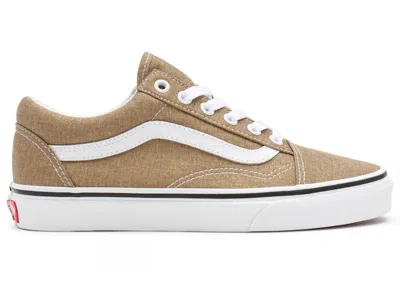 Pre-owned Vans Men's  Old Skool Sneakers In Bronze Age/true White
