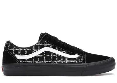 Pre-owned Vans Men's  Old Skool Supreme Grid Sneakers In Black/white