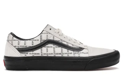 Pre-owned Vans Men's  Old Skool Supreme Grid Sneakers In White/black