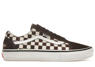 Pre-owned Vans Men's  Old Skool Supreme Swarovski Sneakers In Brown
