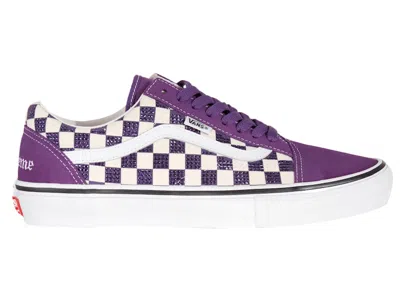 Pre-owned Vans Men's  Old Skool Supreme Swarovski Sneakers In Purple
