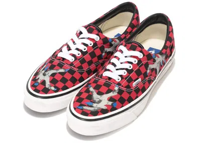 Pre-owned Vans Men's  Otw Era 95 Premium Undercover Checkerboard Sneakers In Red/black