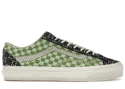 Pre-owned Vans Men's  Otw Old Skool 36 Engineered Knit Sneakers In Tap Shoe Green