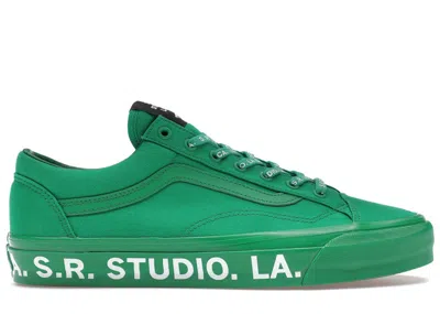 Pre-owned Vans Men's  Otw Old Skool Reissue 36 Vibram Sterling Ruby Sneakers In Green/white