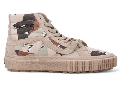 Pre-owned Vans Men's  Otw Sk8hi Gl Lug Wtaps Sneakers In Desert Camo In Brown