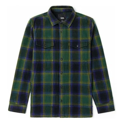 Vans Men's  Plaid Casual Long Sleeves Shirt Green