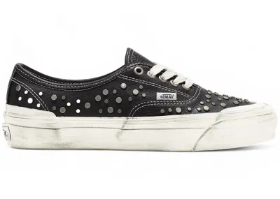 Pre-owned Vans Men's  Premium Authentic Studded Leather Sneakers In Nocturnal Black