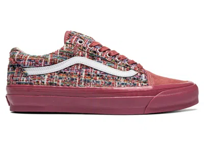 Pre-owned Vans Men's  Premium Old Skool Lx Tweed Sneakers In Mauvewood