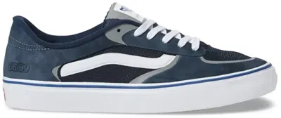 Pre-owned Vans Men's  Rowley Rapidweld Sneakers In Navy Blue/white In Multi