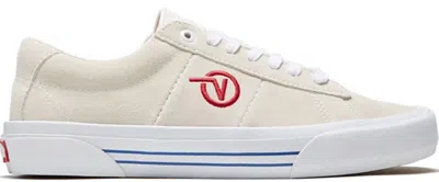 Pre-owned Vans Men's  Saddle Sid Pro Sneakers In Marshmallow/racing Red
