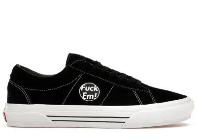 Pre-owned Vans Men's  Sid Supreme Fuck Em Sneakers In Black/white