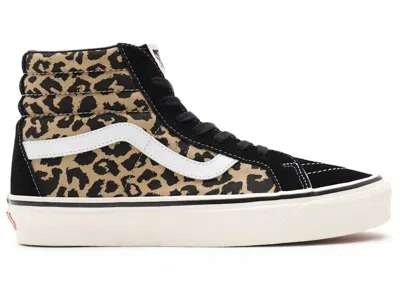 Pre-owned Vans Men's  Sk8hi 38 Dx Anaheim Factory Leopard Sneakers In Black/tan Leopard In Multi