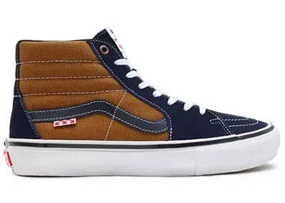 Pre-owned Vans Men's  Sk8hi Andrew Reynolds Sneakers In Navy Blue/golden Brown In Multi