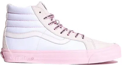Pre-owned Vans Men's  Sk8hi Anti Social Club Get Weird Sneakers Inwhite/pink