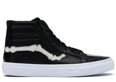 Pre-owned Vans Men's  Sk8hi Blends Bones Pony Hair Sneakers In Black/white