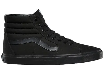 Pre-owned Vans Men's  Sk8hi Canvas Triple Sneakers In Black