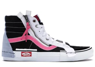 Pre-owned Vans Men's  Sk8hi Cap Sneakers In Black/azalea Pink In Multi