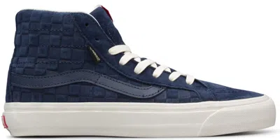 Pre-owned Vans Men's  Sk8hi Goretex Checkerboard Sneakers In Dress Blues