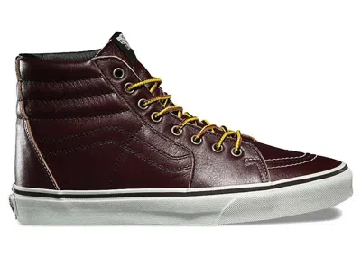 Pre-owned Vans Men's  Sk8hi Groundbreakers Sneakers In Rum Raisin/marshmallow In Multi