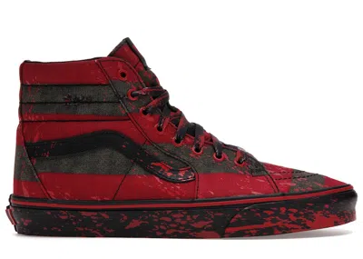Pre-owned Vans Men's  Sk8hi Horror Pack Nightmare On Elm Street F Dy Krueger Sneakers In Black/red/green In Multi