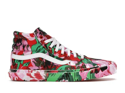 Pre-owned Vans Men's  Sk8hi Kenzo Sneakers In Floral Red/true White In Multi