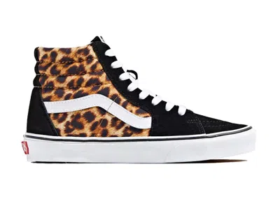 Pre-owned Vans Men's  Sk8hi Leopard White Sneakers In Black/true White