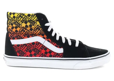 Pre-owned Vans Men's  Sk8hi Logo Flame Sneakers In Black/true White In Multi