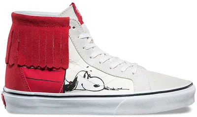 Pre-owned Vans Men's  Sk8hi Moc Peanuts Sneakers In Dog House/bone