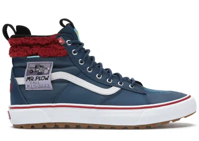 Pre-owned Vans Men's  Sk8hi Mte 2.0 The Simpsons Mr. Plow Sneakers In Blue/white/red In Multi