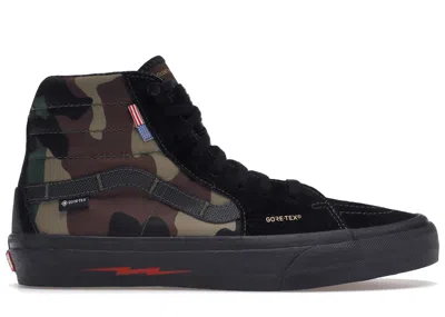 Pre-owned Vans Men's  Sk8hi Notchback Goretex Defcon Sneakers In Woodland Camo/black In Multi