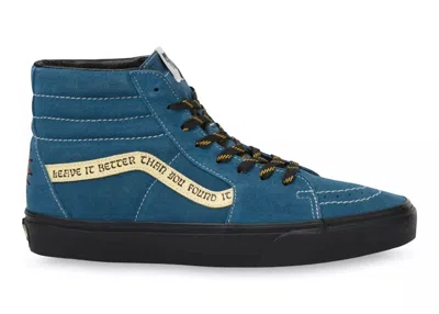 Pre-owned Vans Men's  Sk8hi Parks Project Sneakers In Teal/black In Multi