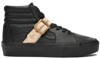 Pre-owned Vans Men's  Sk8hi Platform Vivienne Westwood Anglomania Buckle Sneakers In Black