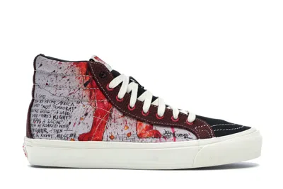 Pre-owned Vans Men's  Sk8hi Ralph Steadman Lion Sneakers In Red/black