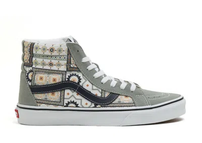Pre-owned Vans Men's  Sk8hi Reissue Morocccan Tile Sneakers In Dark Khaki In Brown