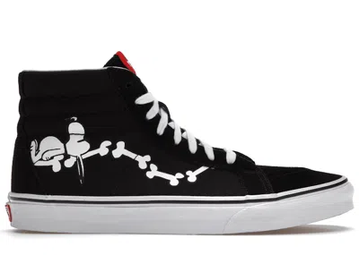 Pre-owned Vans Men's  Sk8hi Reissue Peanuts (2017) Sneakers In Snoopy Bones/black