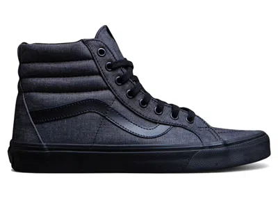 Pre-owned Vans Men's  Sk8hi Reissue Sneakers In Black/mono Chambray