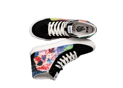 Pre-owned Vans Men's  Sk8hi Reissue Vlt Lx Damien Hirst Splatter Skull Sneakers In Black
